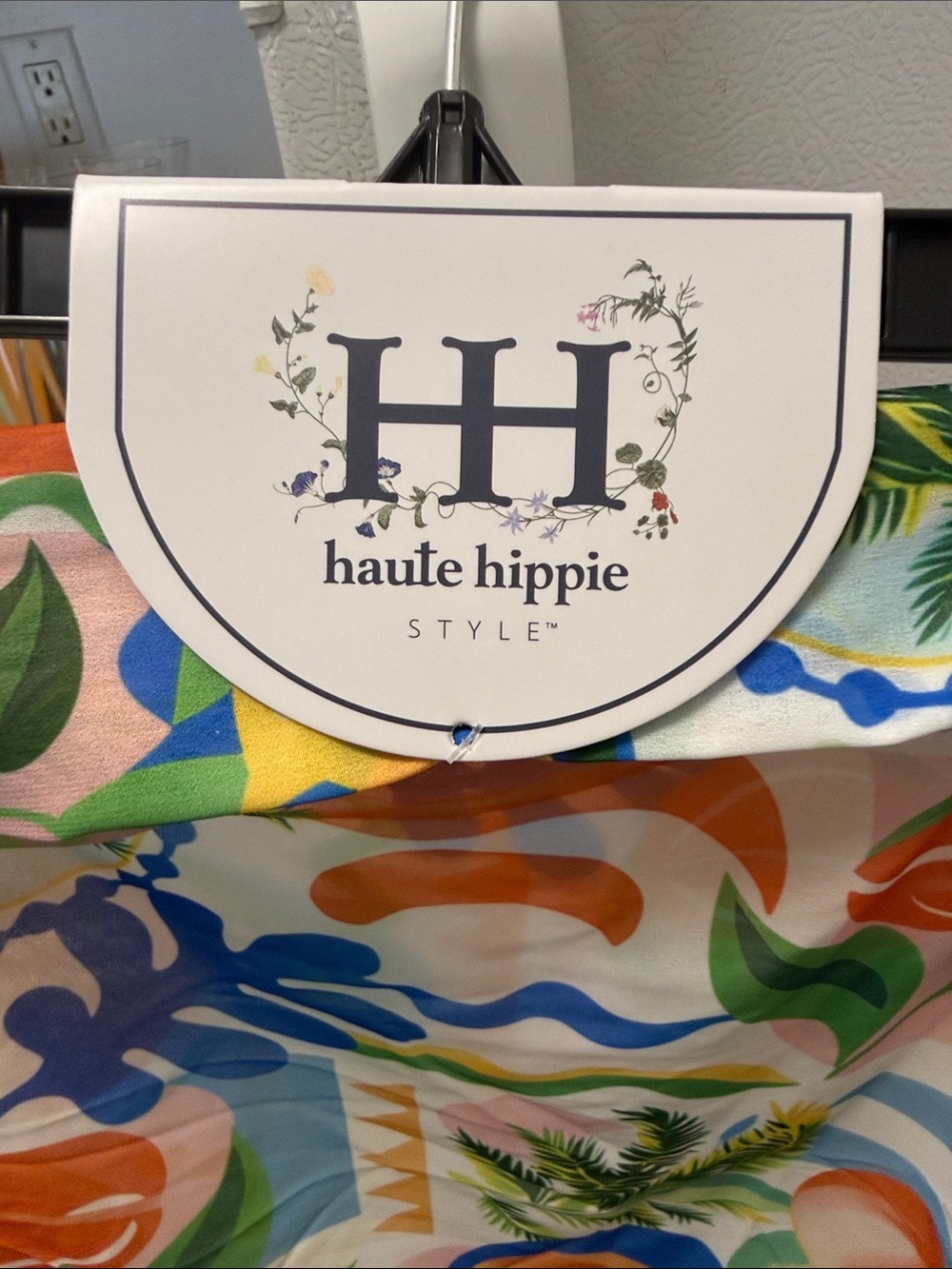 NWT Haute Hippie Sarong/Wrap in Tropical Fruit Print. Wear 2 Ways. - Picture 2 of 6